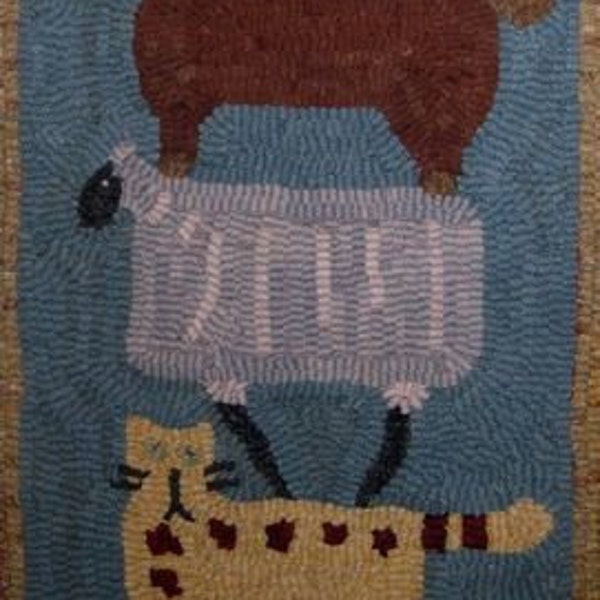 Top Heavy Vermont Folk Rugs    Rug Hooking Kit