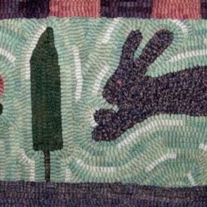 Spring Bunny Vermont Folk Rugs Rug Hooking Kit