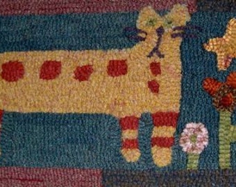 Cat Vermont Folk Rugs   Rug Hooking Kit