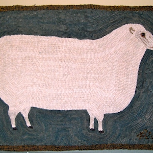 Primitieve Ewe 24&quot;x20&quot; Tapijt Haak Kit