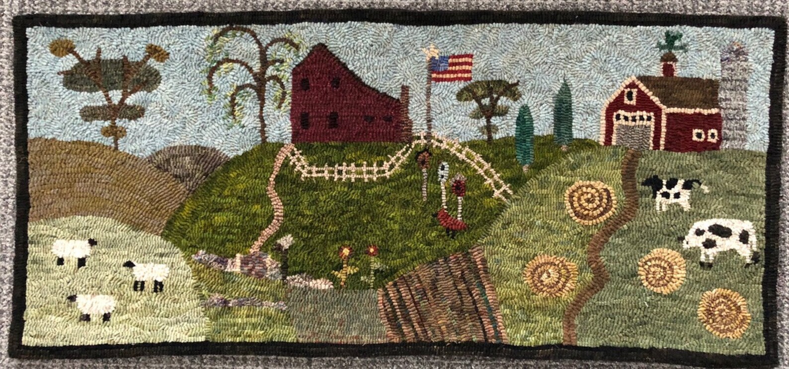 Primitive Pictorial Vermont Folk Rugs Rug Hooking Pattern on Etsy