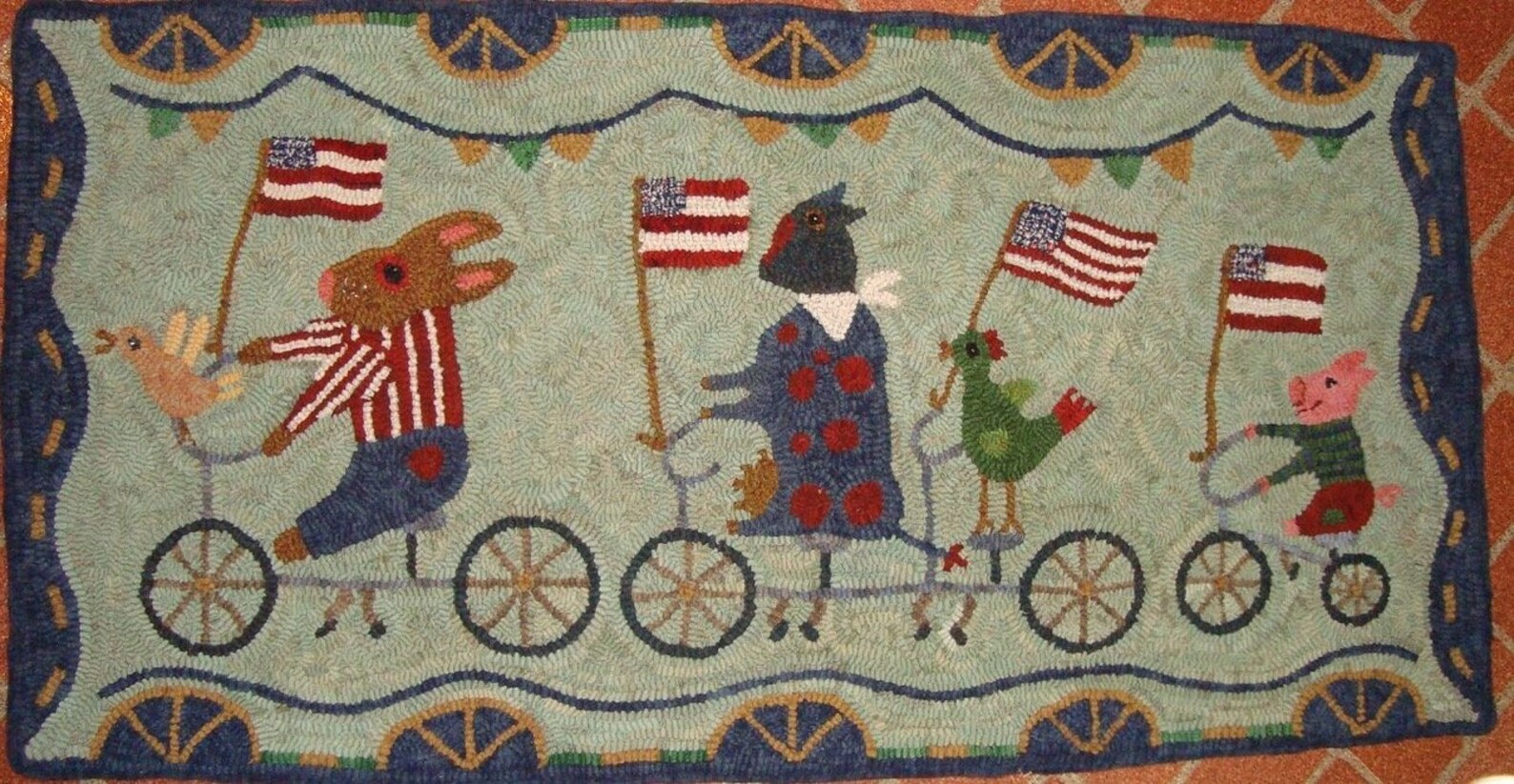 Wee Folks Vermont Folk Rugs Rug Hooking Pattern on Linen Etsy