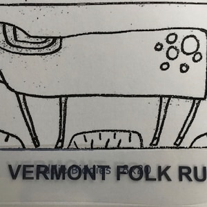 Iddie Biddie Spotted Horse Vermont Folk Rugs Rug Hooking Pattern on Linen