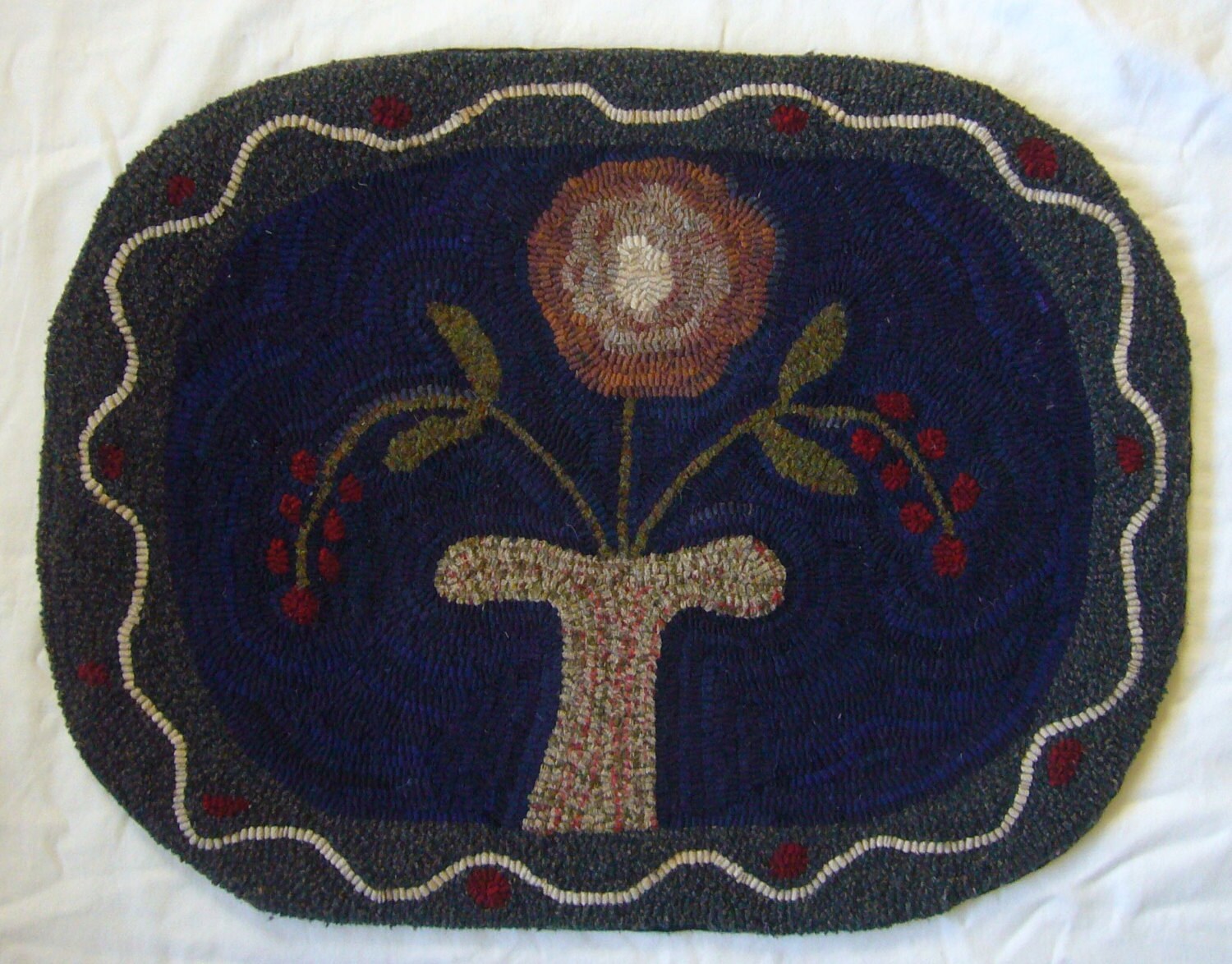 Oval Flowers Rug Hooking Kit Etsy