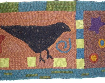 Vermont Folk Rugs Crow   Rug Hooking Kit