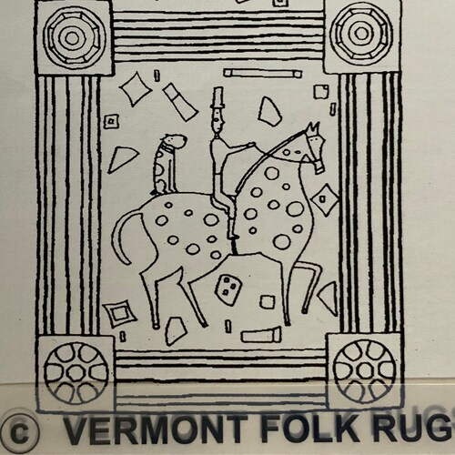 The End Vermont Folk Rugs Rug Hooking Pattern on Linen Etsy