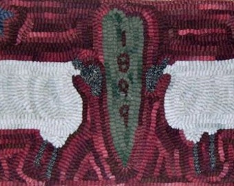 Twee schapen Vermont Folk Rugs Tapijthaakset