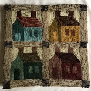 Haakset voor vloerkleed 4 huizen