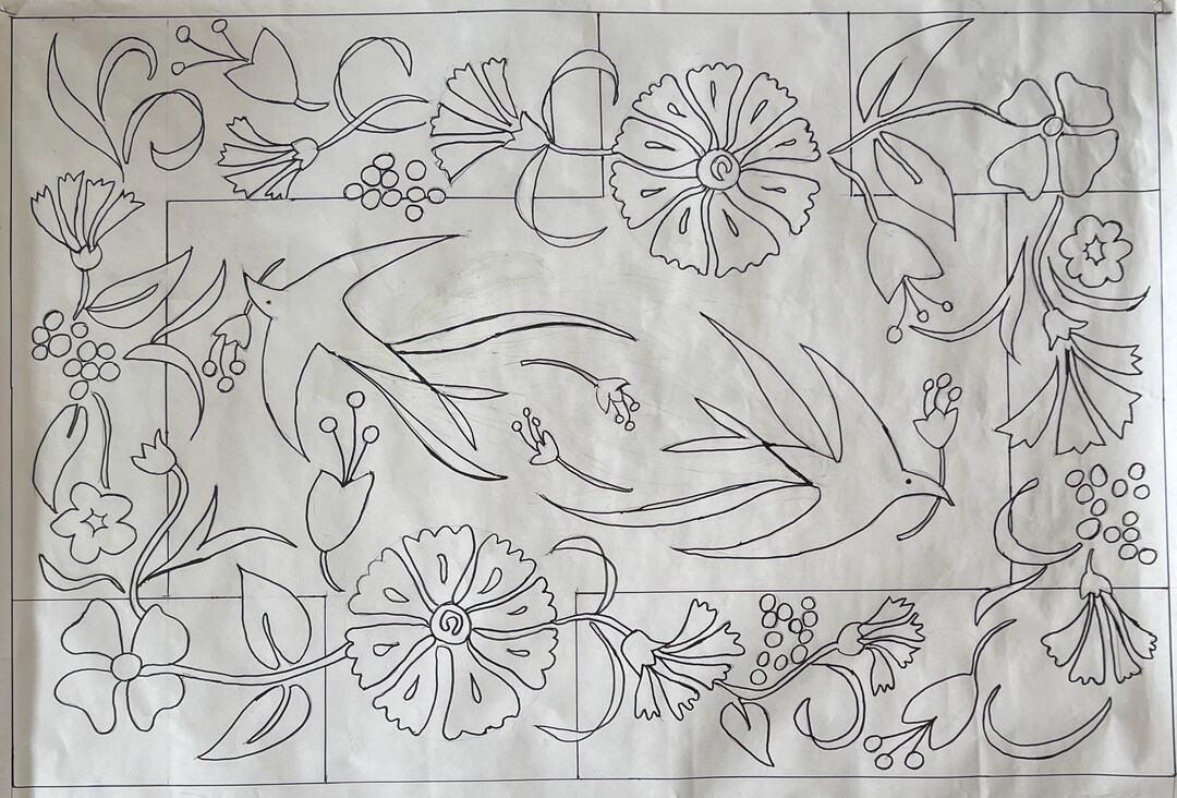 Doves Rug Hooking Pattern on Linen - Etsy