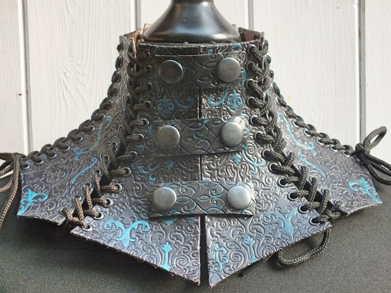 Black Leather Neck Corset Neck Brace Genuine Leather Etsy UK