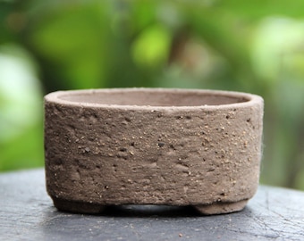 Handmade ceramic bonsai pot, unglazed stoneware clay oval brown bonsai pot, succulent pot handmade, cactus planter, bonsai gift pot