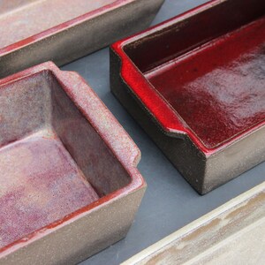 Handmade rectangle baking dish, casserole oven dish, red ceramic bakeware, red pottery, pottery baking gift image 5
