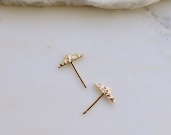 Mountain Stud Earrings - Mountain Studs, Mountain Earrings, Mountain Jewelry