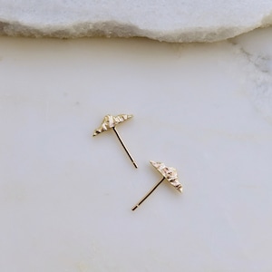 Mountain Stud Earrings - Mountain Studs, Mountain Earrings, Mountain Jewelry