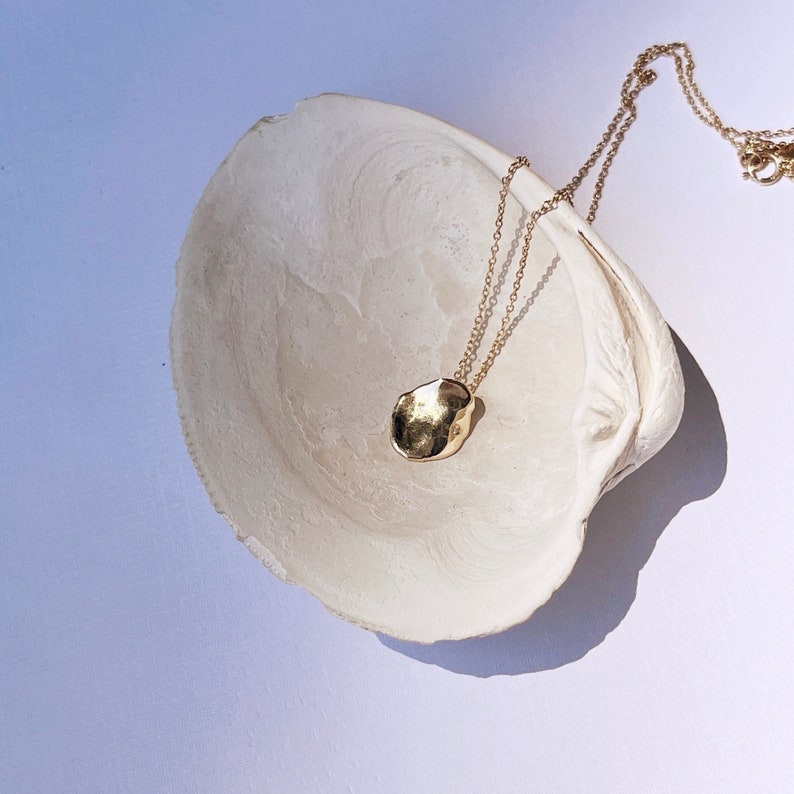 Diamond Keshi Necklace Baroque Pearl Necklace. Large Pearl Necklace. Silver Pearl Necklace. image 1