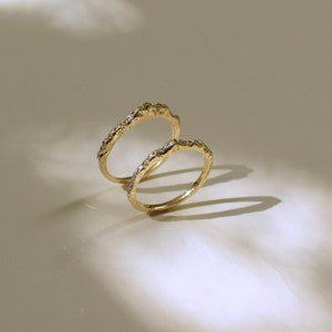 Diamond Mountain Ring Low Version Mountain Engagement Ring, Mountain Wedding Ring, Nature Inspired Engagement Ring image 9