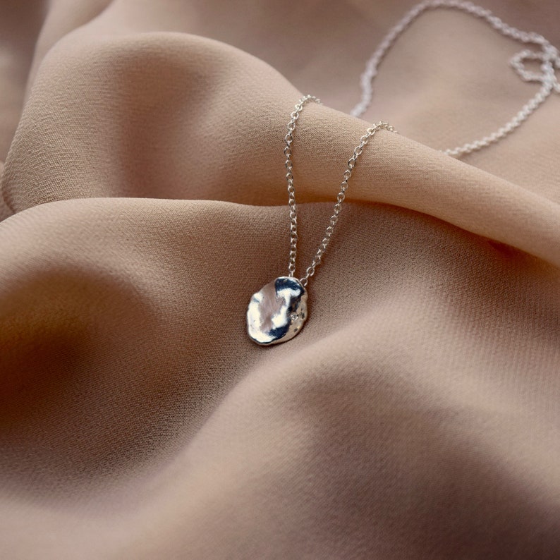 Diamond Keshi Necklace Baroque Pearl Necklace. Large Pearl Necklace. Silver Pearl Necklace. image 7