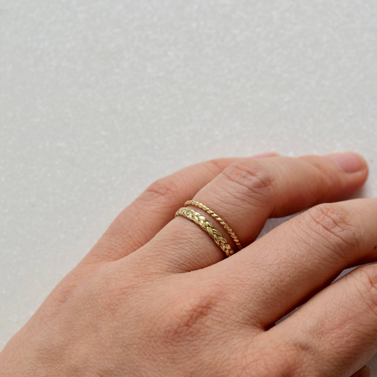 Gold Rope Ring Gold Twist Ring Gold Braided Ring Textured Etsy