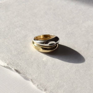 Dome Ring Silver or Solid Gold Dome Ring image 7