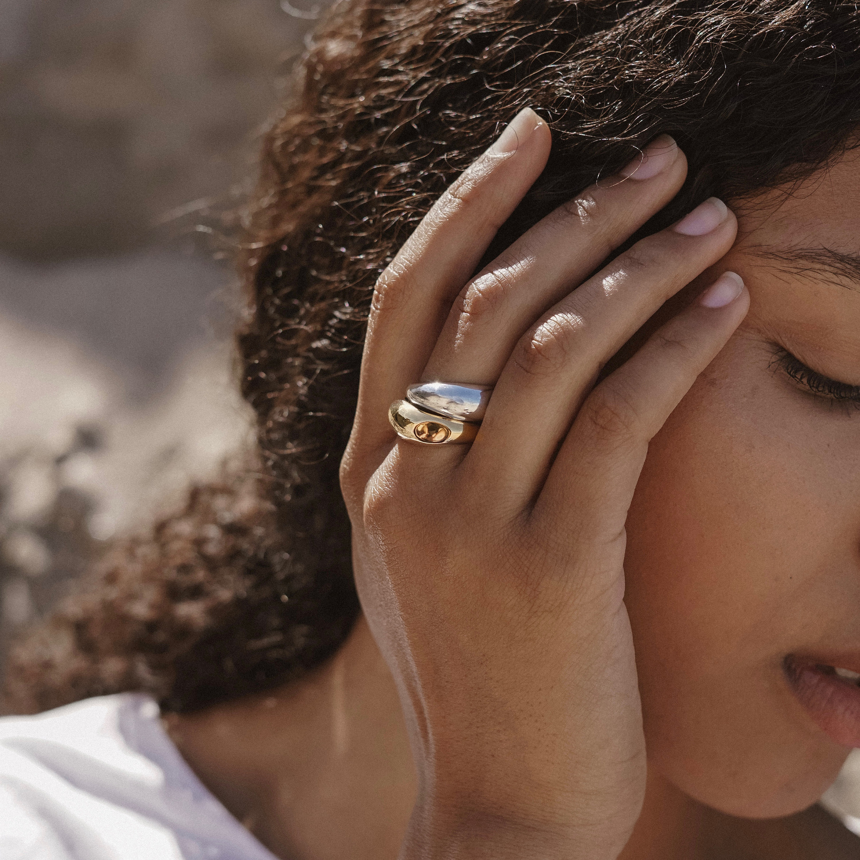 Silver Dome Statement Ring – Bold Chunky Design - Etsy
