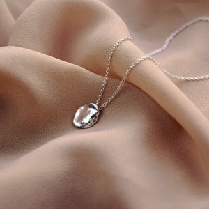 Diamond Keshi Necklace Baroque Pearl Necklace. Large Pearl Necklace. Silver Pearl Necklace. Sterling Silver
