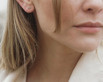 Gold Diamond Studs. Pearl Diamond Earrings. Keshi Pearl Earrings. Solid Gold Diamond Studs.