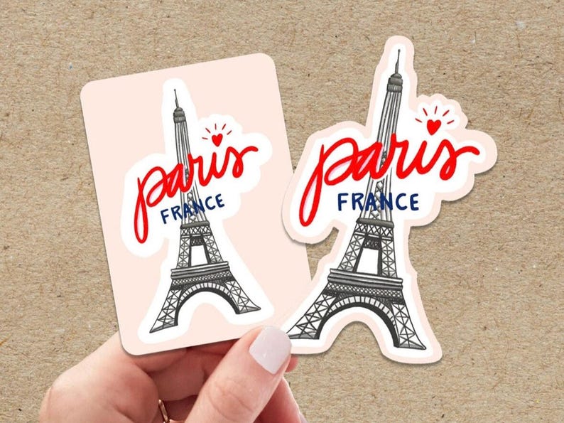 Eiffel Tower Luggage Sticker: Paris Suitcase Decal - Waterproof Glossy Decal image 7