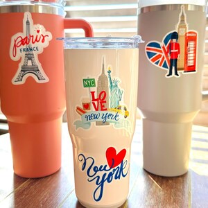 Eiffel Tower Luggage Sticker: Paris Suitcase Decal - Waterproof Glossy Decal image 4
