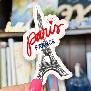 Eiffel Tower Luggage Sticker: Paris Suitcase Decal - Waterproof Glossy Decal image 2