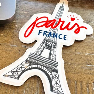 Eiffel Tower Luggage Sticker: Paris Suitcase Decal - Waterproof Glossy Decal image 5