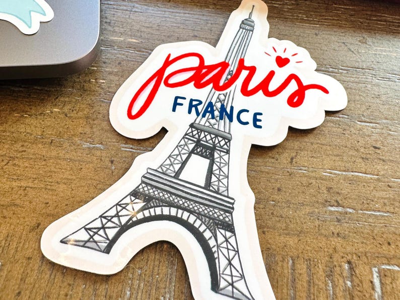 Eiffel Tower Luggage Sticker: Paris Suitcase Decal - Waterproof Glossy Decal image 5