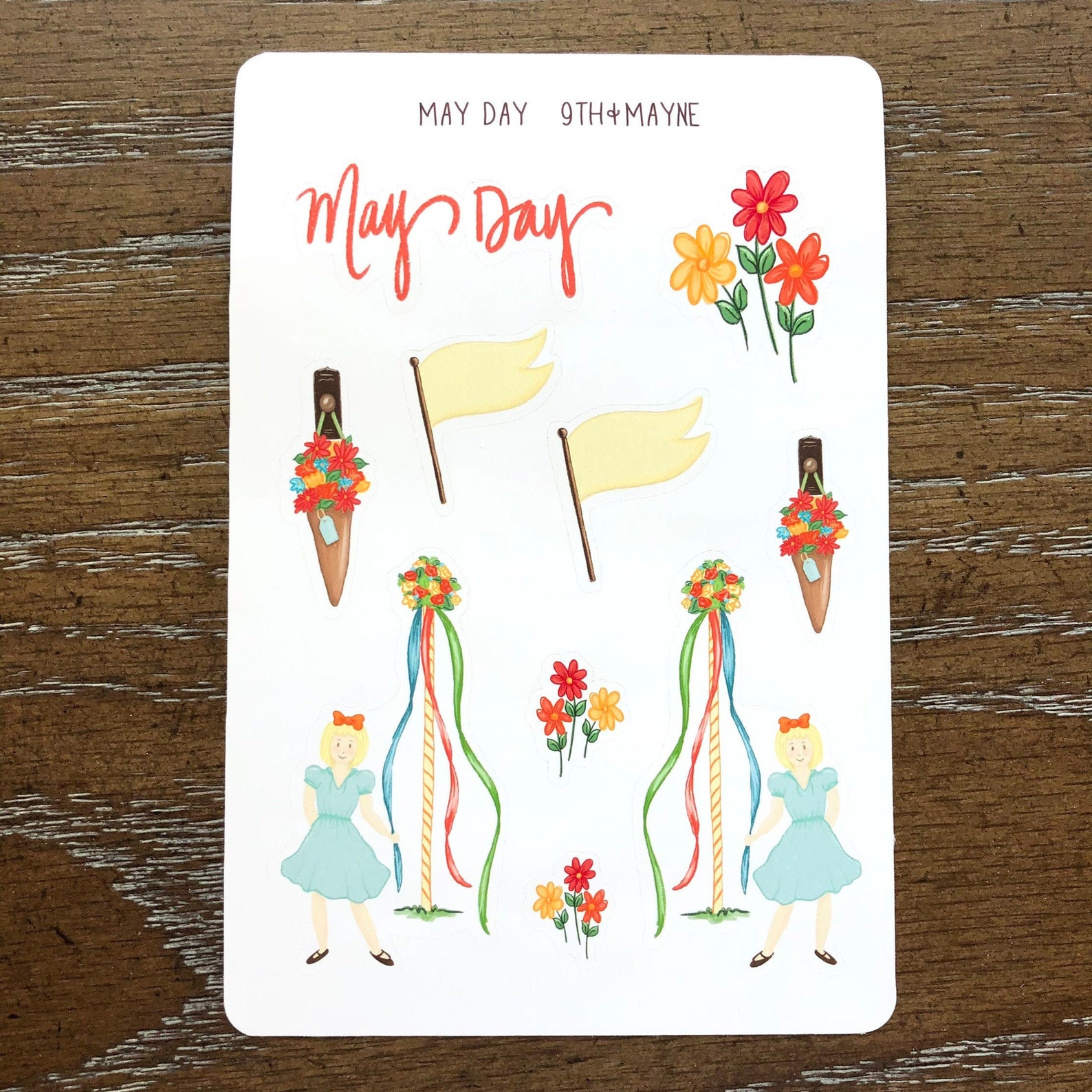Happy May Sticker Sheet Planner Stickers Fun Stationery Bullet | Etsy