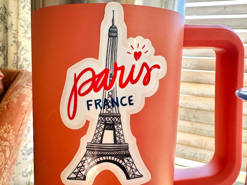 Eiffel Tower Luggage Sticker: Paris Suitcase Decal - Waterproof Glossy Decal image 8