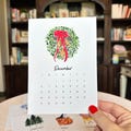 2026 Desk Calendar: Monthly Watercolor Easel Illustrations 4x6 5x7 11x14