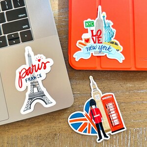 Eiffel Tower Luggage Sticker: Paris Suitcase Decal - Waterproof Glossy Decal image 6