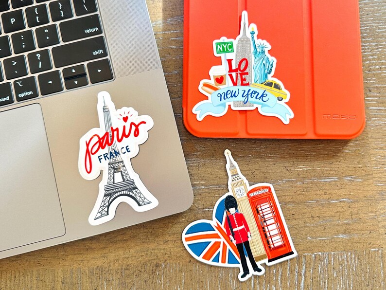 Eiffel Tower Luggage Sticker: Paris Suitcase Decal - Waterproof Glossy Decal image 6