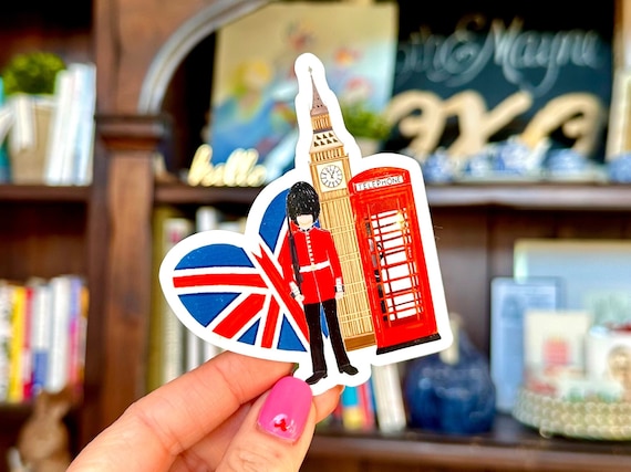 London England Luggage Sticker: Waterproof Vinyl Suitcase Decal