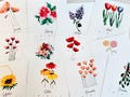 2026 Floral Desk Calendar: Watercolor Wildflower Monthly Easel Art 4x6 5x7 11x14