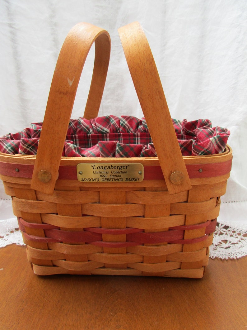 Longaberger Basket Christmas Collection 1992 Seasons Greeting Etsy