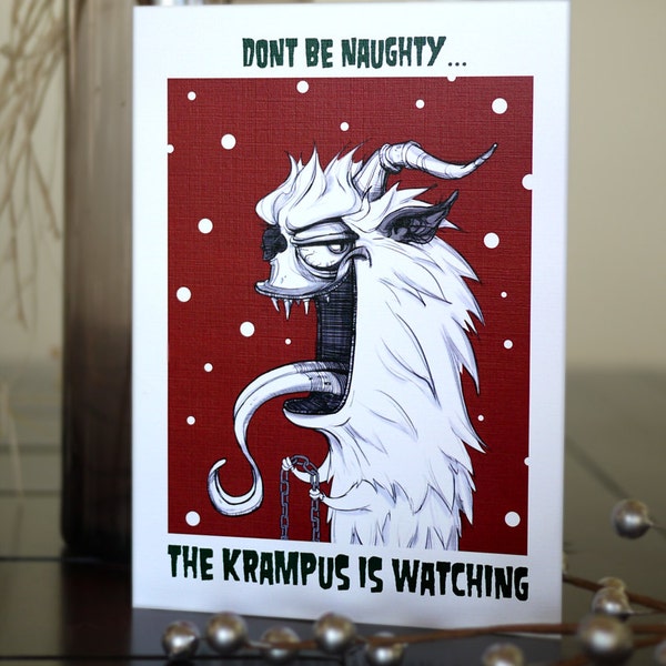 Krampus Holiday Card  - single card