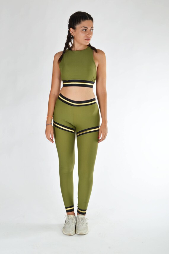 green workout outfit
