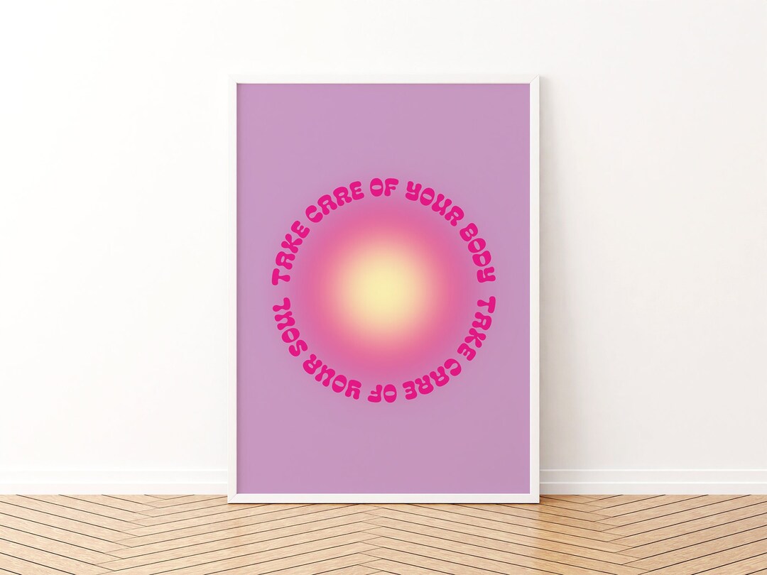 Aura Poster, Retro Gradient Poster, Grainy Gradient, Affirmation Poster ...