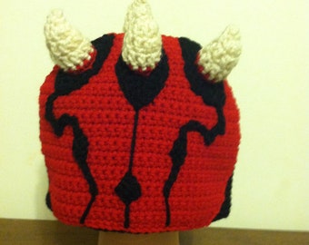 Red and black inspired beanie( red, black, hat, cap, beanie, star wars)