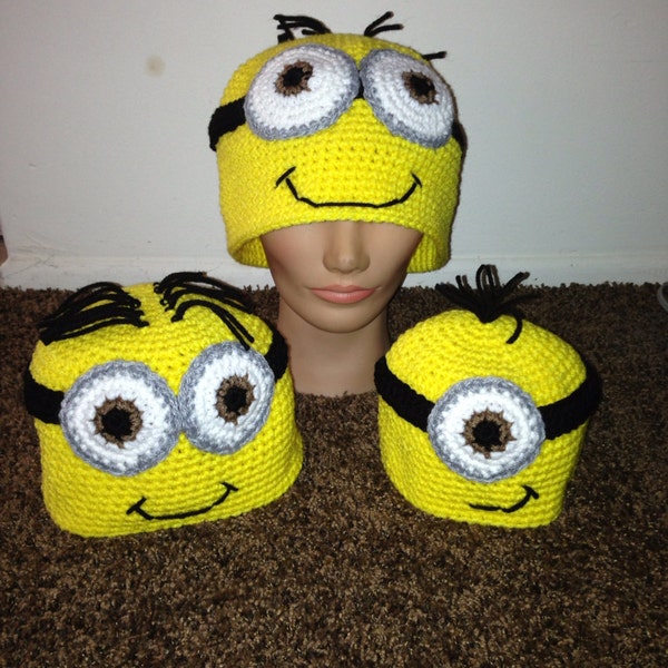 Minions from Despicable Me (hat cap beanie crochet)