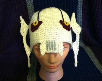 White, General - One of a kind cap hat, crochet - Droid