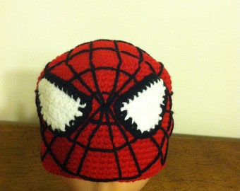 Spiderman (marvel, black, red, beanie, hat,cap) Spider Man