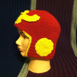Red and Gold Captain Falcon Beanie Helmet video Game Character Cap, Hat ...