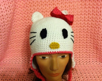 Hello Kitty (White, Pink, Red, bow, Cartoon, girly)