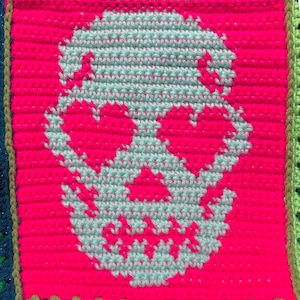 Heart Eye Skelly Crochet Chart image 1