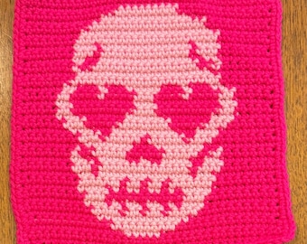 Heart Eye Skelly - Full Written Pattern & Chart